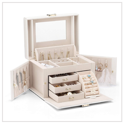 Faux Leather Jewellery Box - Jewellery Box Gift Ideas for Friend UK 2023/ 2024