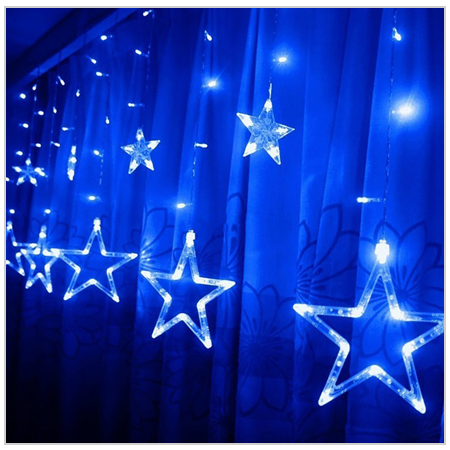 Valuetom Star Curtain Lights - Luxury Christmas Decorations UK 2023/ 2024