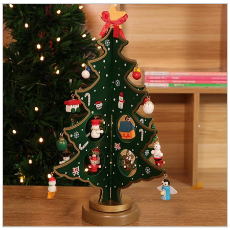 Christmas tree mini wooden decoration 2021 UK
